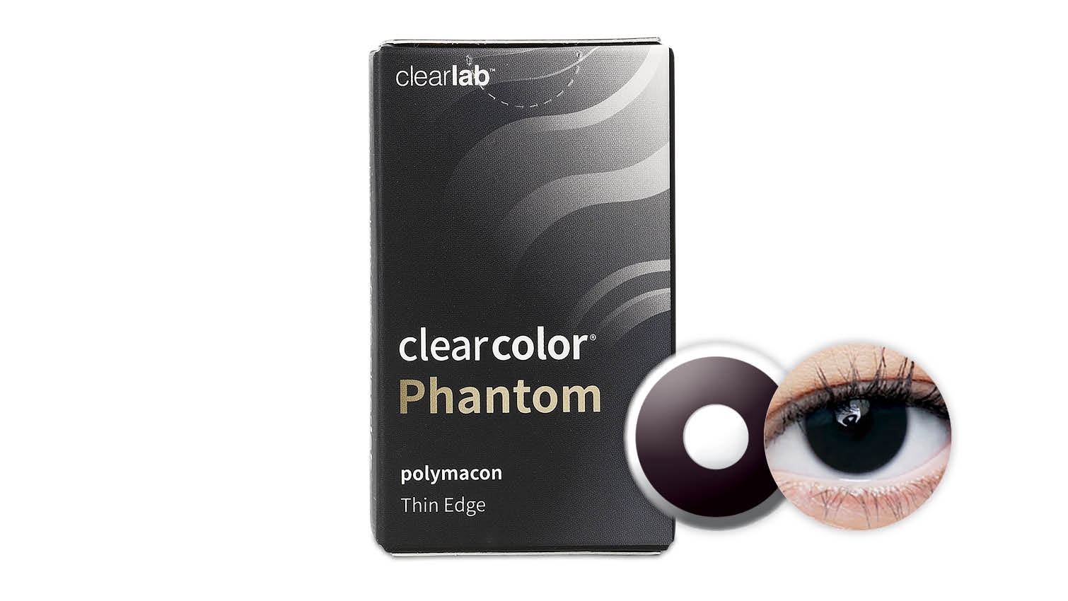 Front ClearColor ClearColor Phantom Black Out Maandlenzen 2 lenzen per doosje