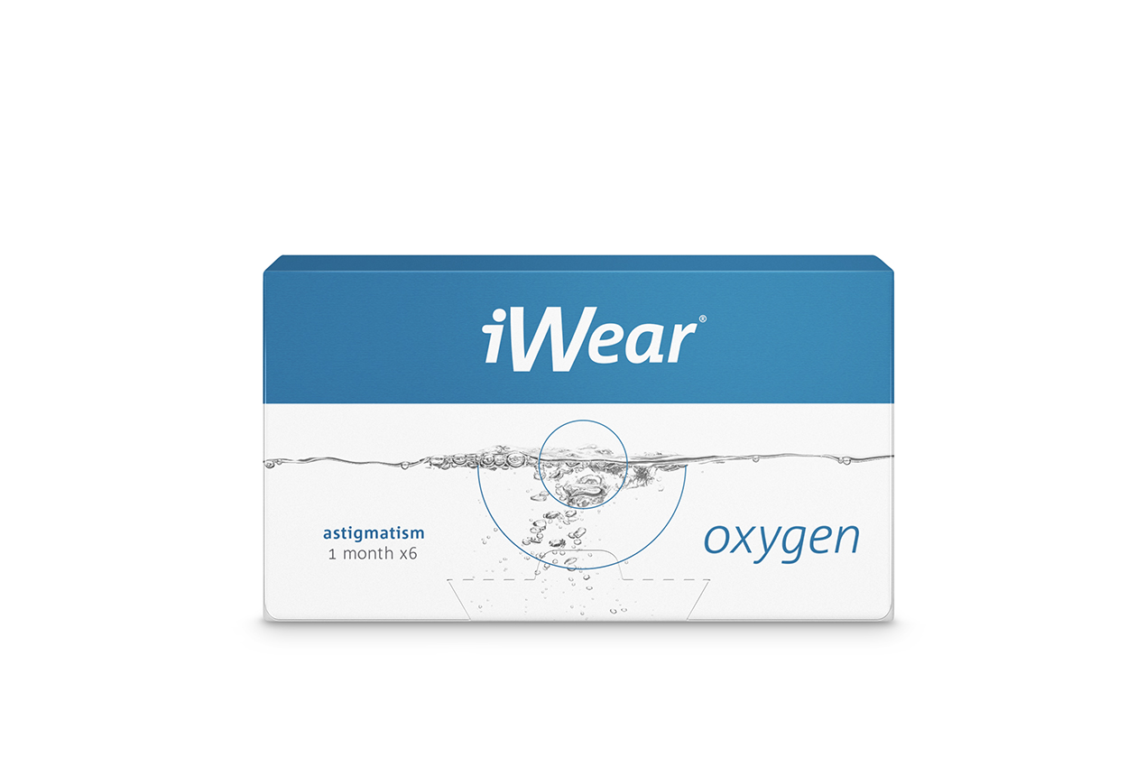 Front iWear iWear Oxygen for Astigmatism Maandlenzen 6 lenzen per doosje