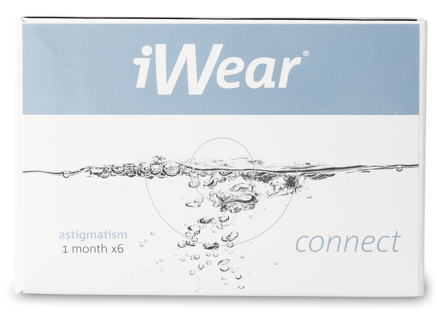 Front iWear iWear Connect For Astigmatism Maandlenzen 6 lenzen per doosje