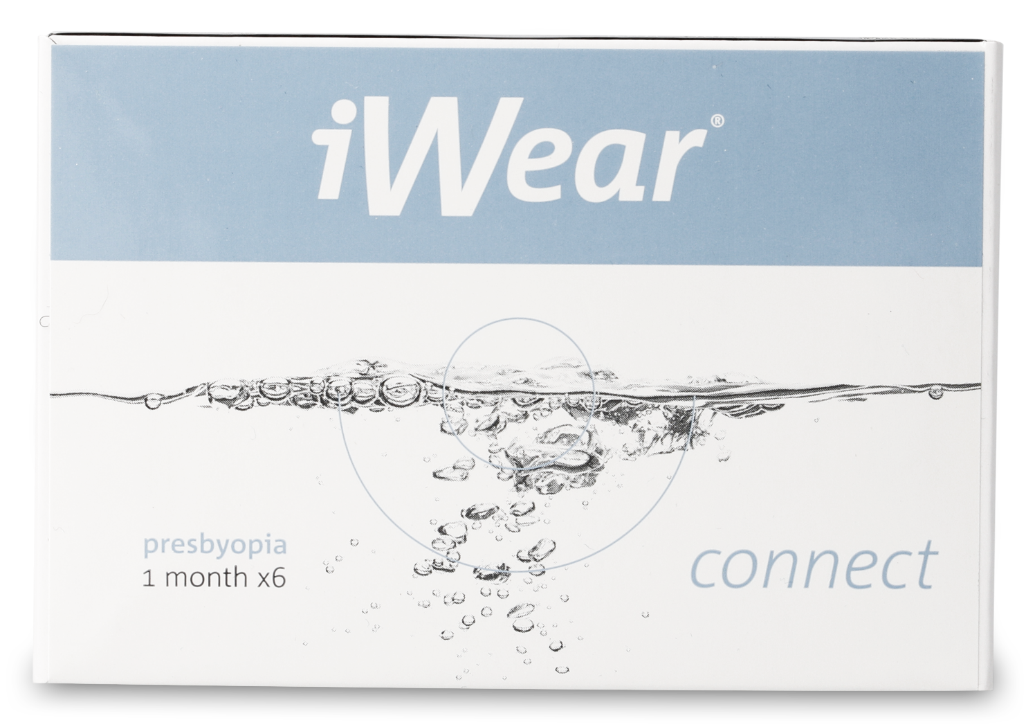 Front iWear iWear Connect Multifocaal Maandlenzen 6 lenzen per doosje