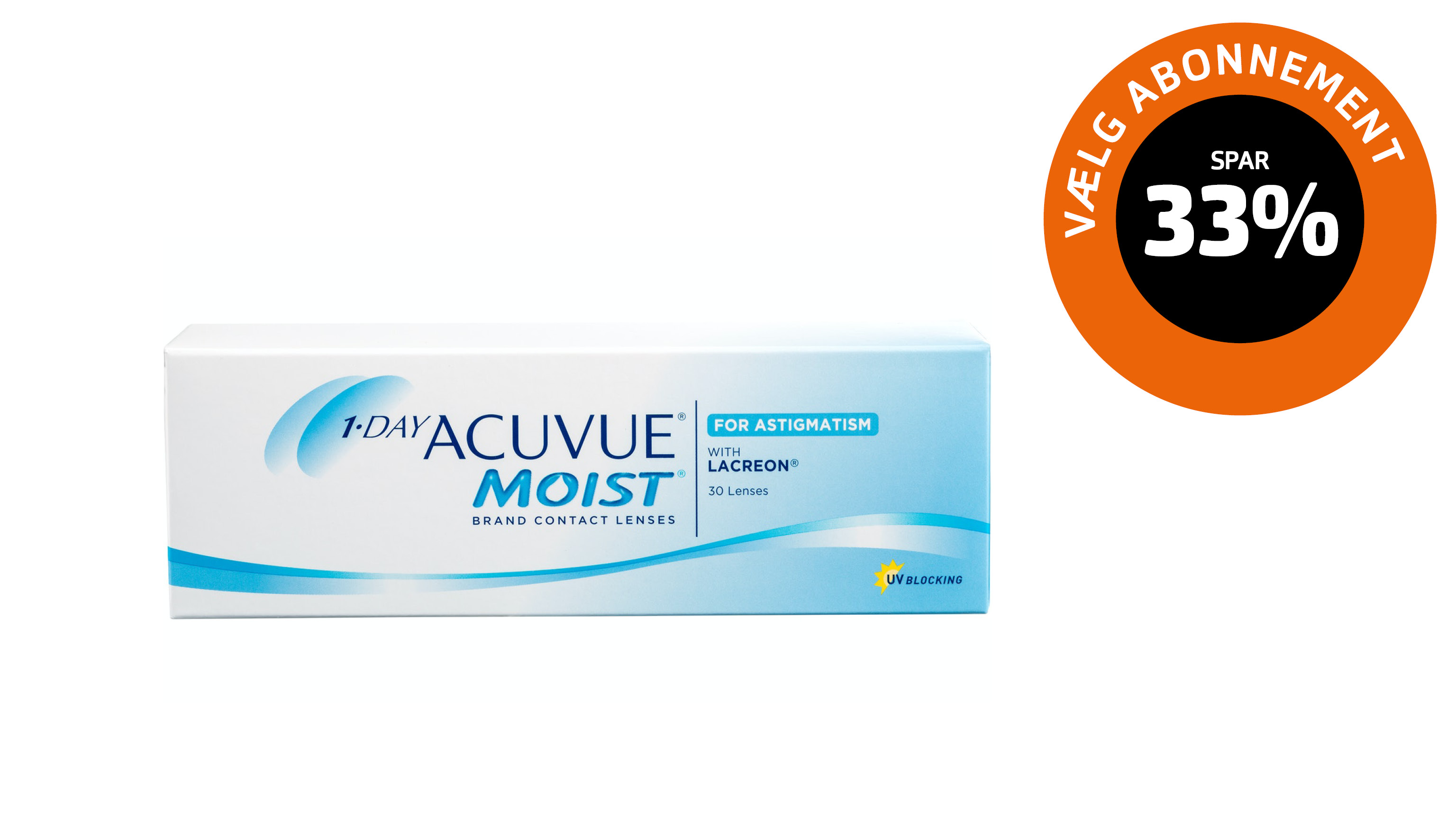 Front 1-day ACUVUE® Moist for astigmatism