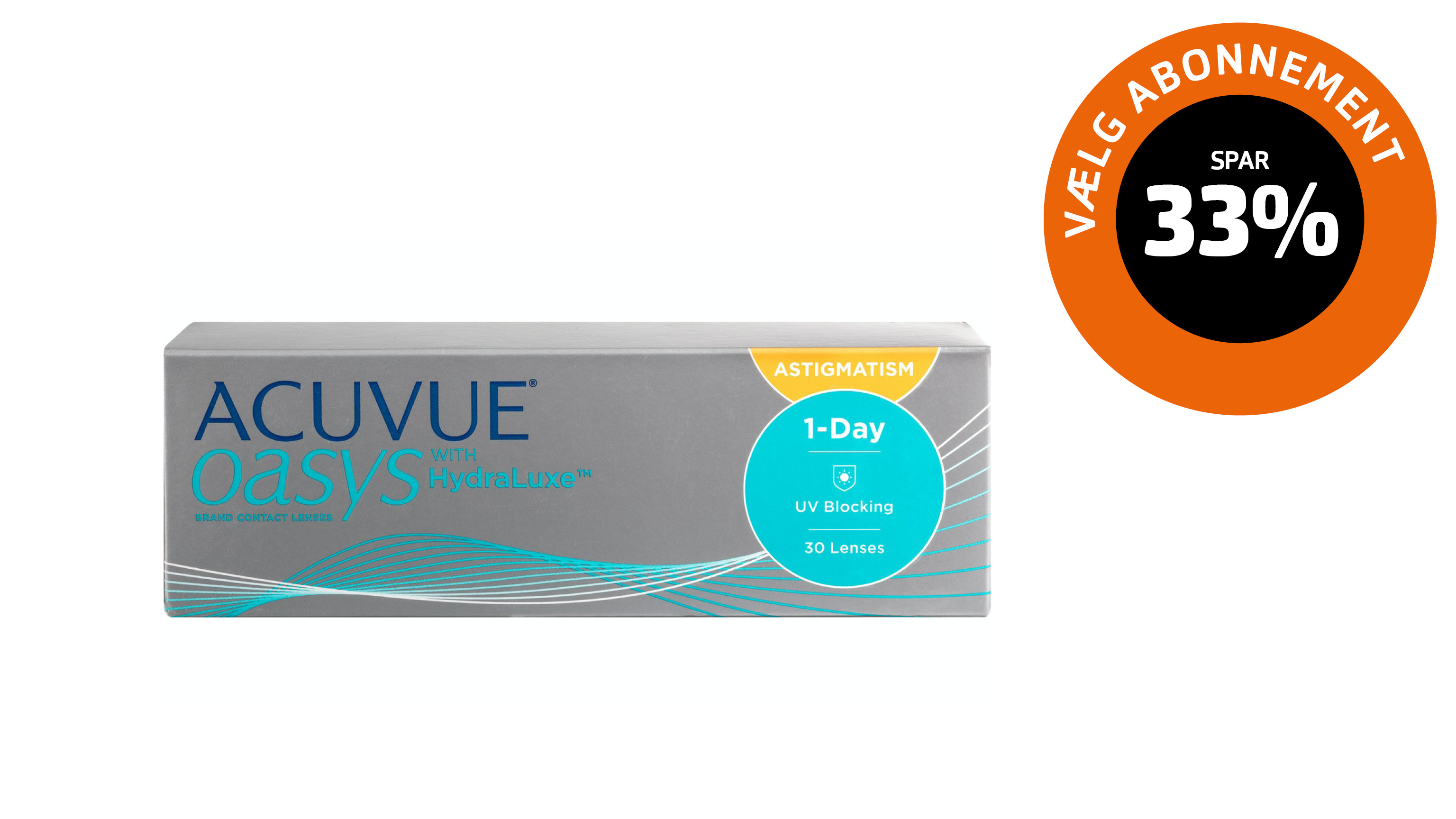 Front ACUVUE® 1-Day ACUVUE® Oasys for astigmatism Endagslinser 30 Kontaktlinser pr. pakke