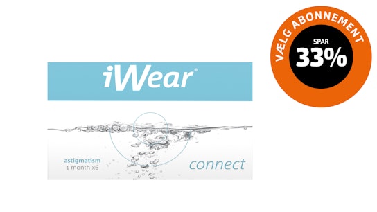 iWear iWear Connect Astigmatism Månedslinser 6 Kontaktlinser pr. pakke