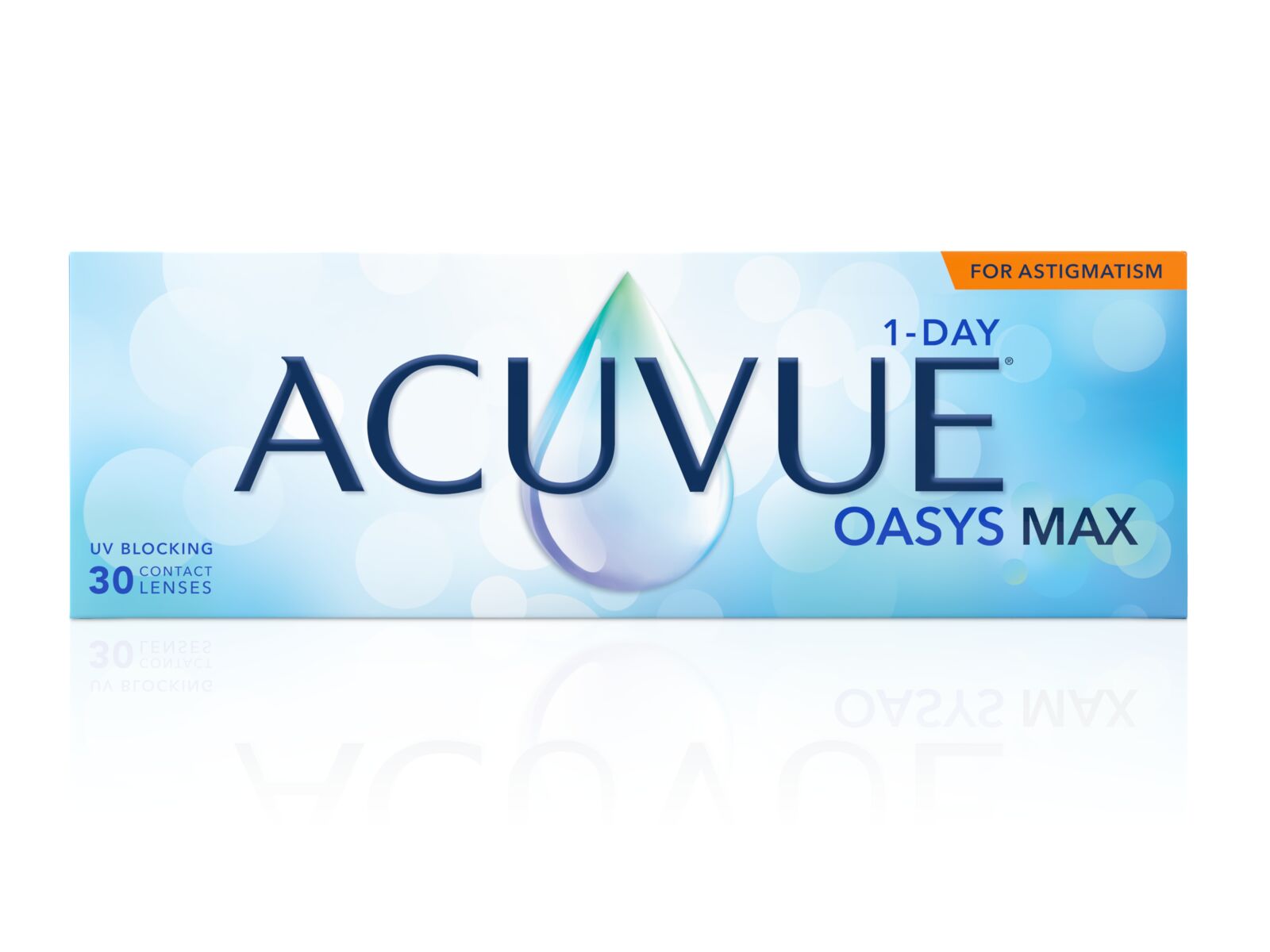 Front, 1-day ACUVUE® Oasys Max for astigmatism