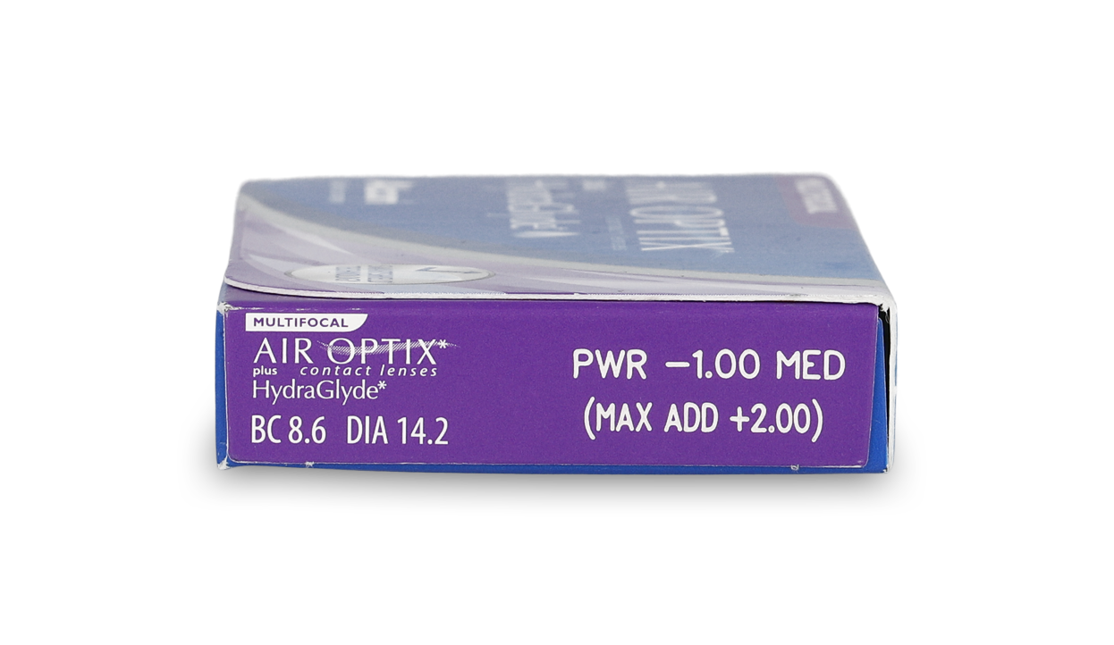 Parameter Air Optix Air Optix plus Hydraglyde Multifocal 6 unidades Mensuales 6 lentillas por caja