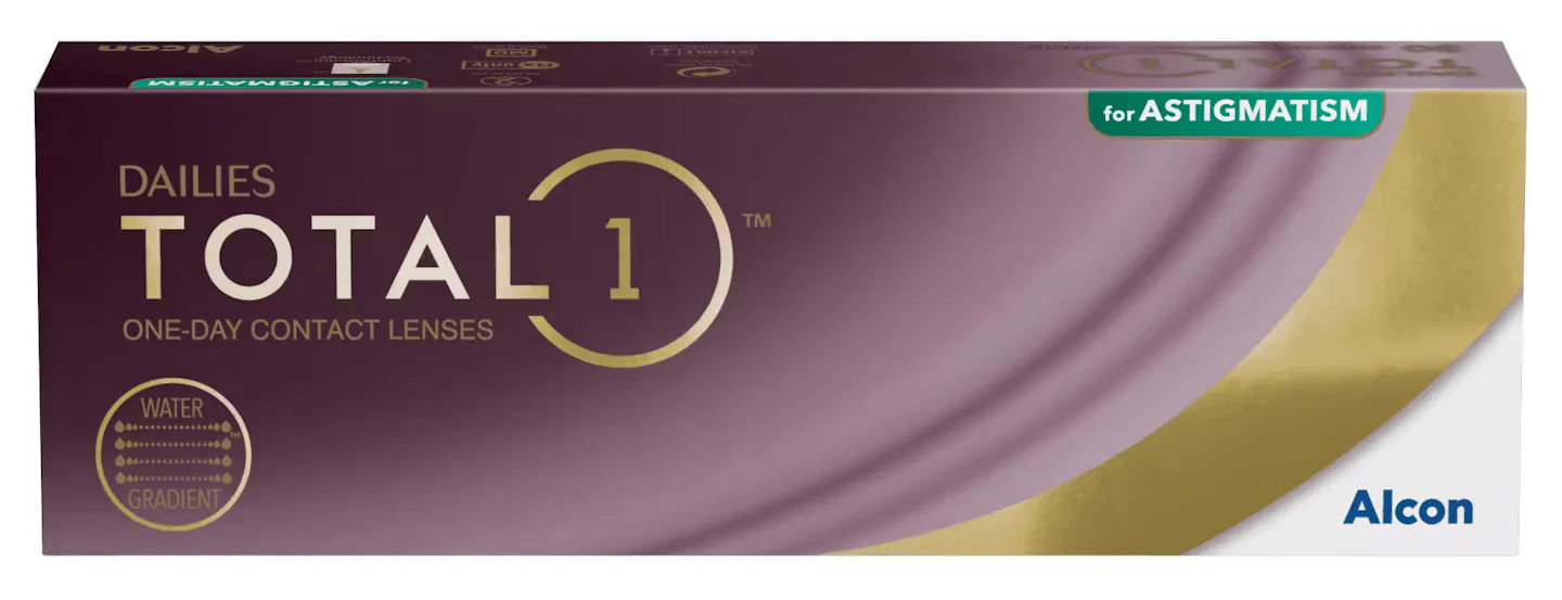 Front, Dailies Total 1 Astigmatism 30 unidades