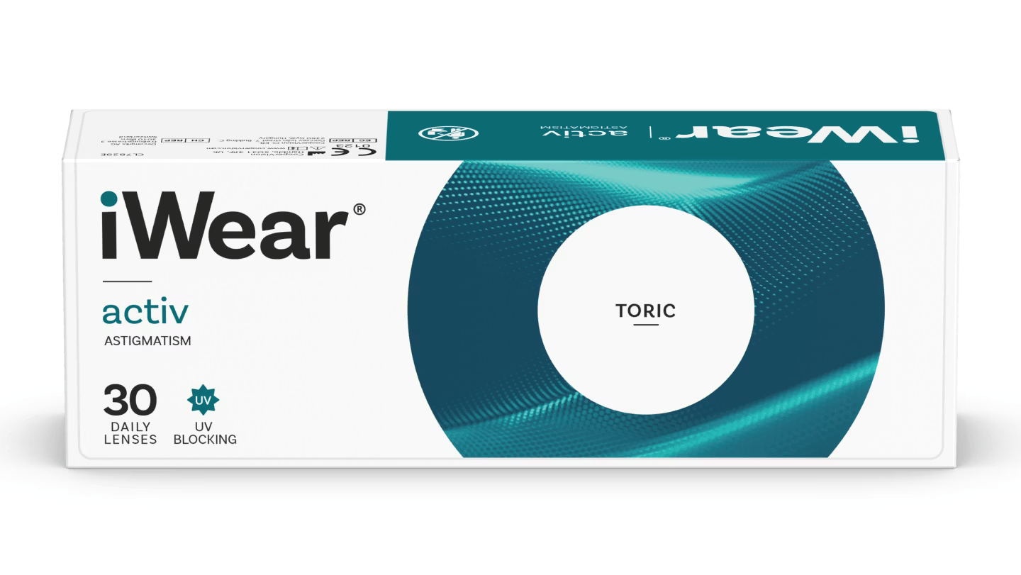 Front, iWear activ astigmatism 30 unidades
