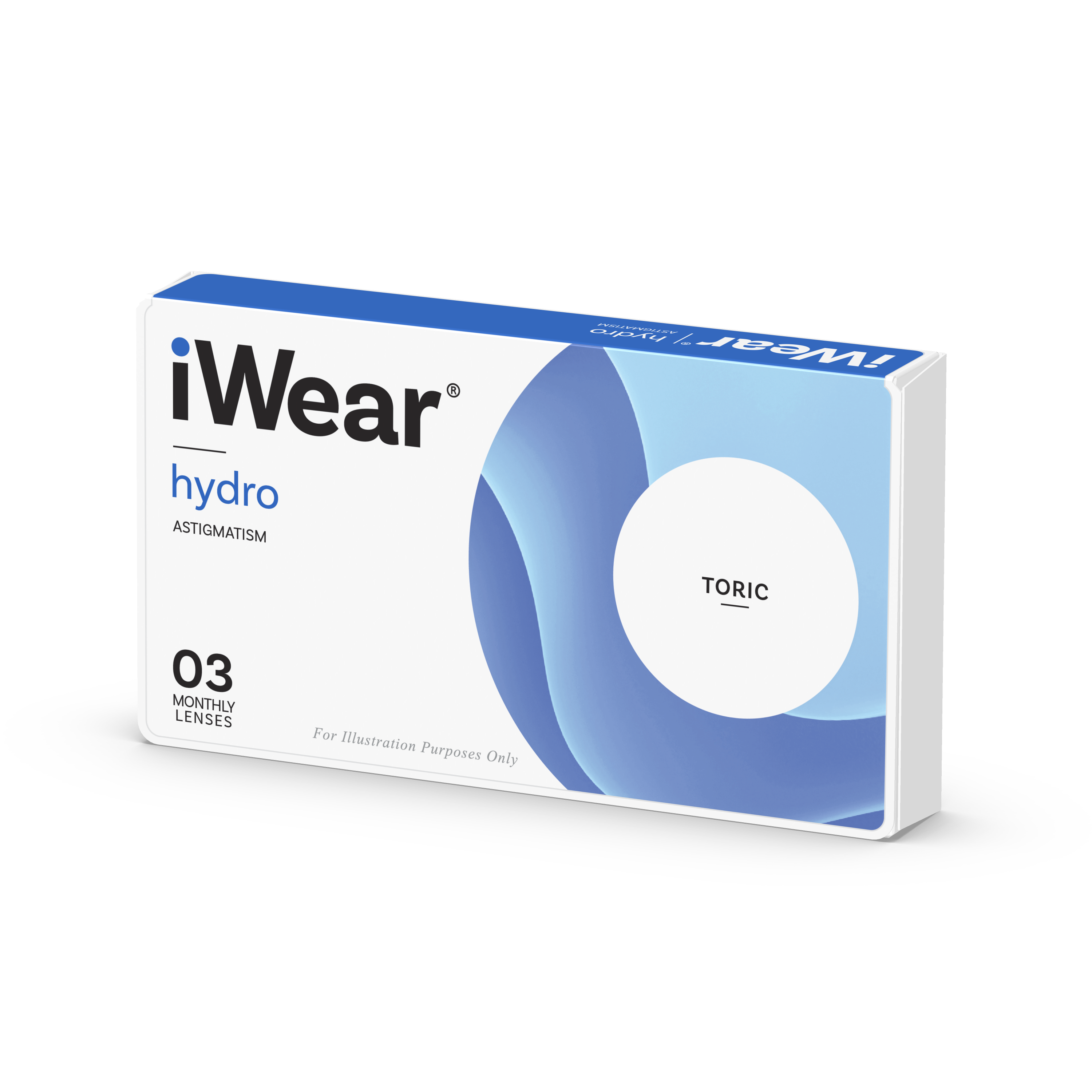 Front, iWear hydro astigmatism 3 unidades