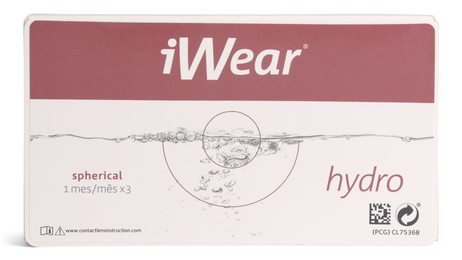 Front iWear iWear hydro 3 unidades Mensuales 3 lentillas por caja