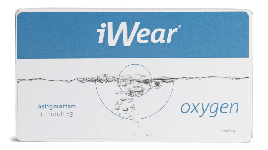 Front iWear iWear oxygen Astigmatism 3 unidades Mensuales 3 lentillas por caja