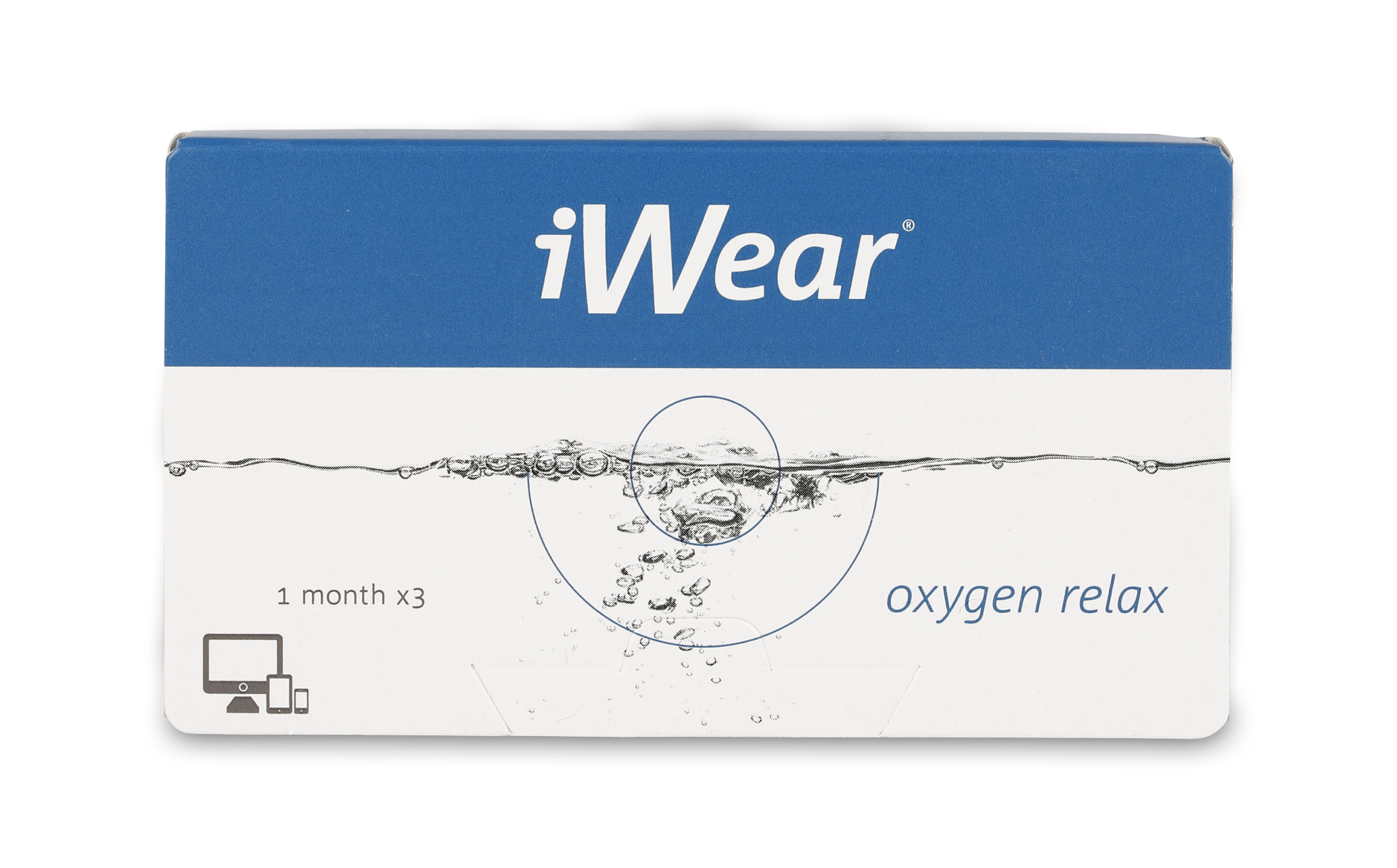 Front iWear iWear oxygen Relax 3 unidades Mensuales 3 lentillas por caja