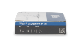 Parameter iWear iWear oxygen Relax 3 unidades Mensuales 3 lentillas por caja