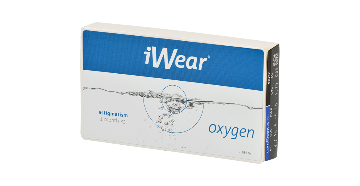 Front IWEAR Iwear Oxygen Astigmatism (6) Mensuelle 6 Lentilles par boîte