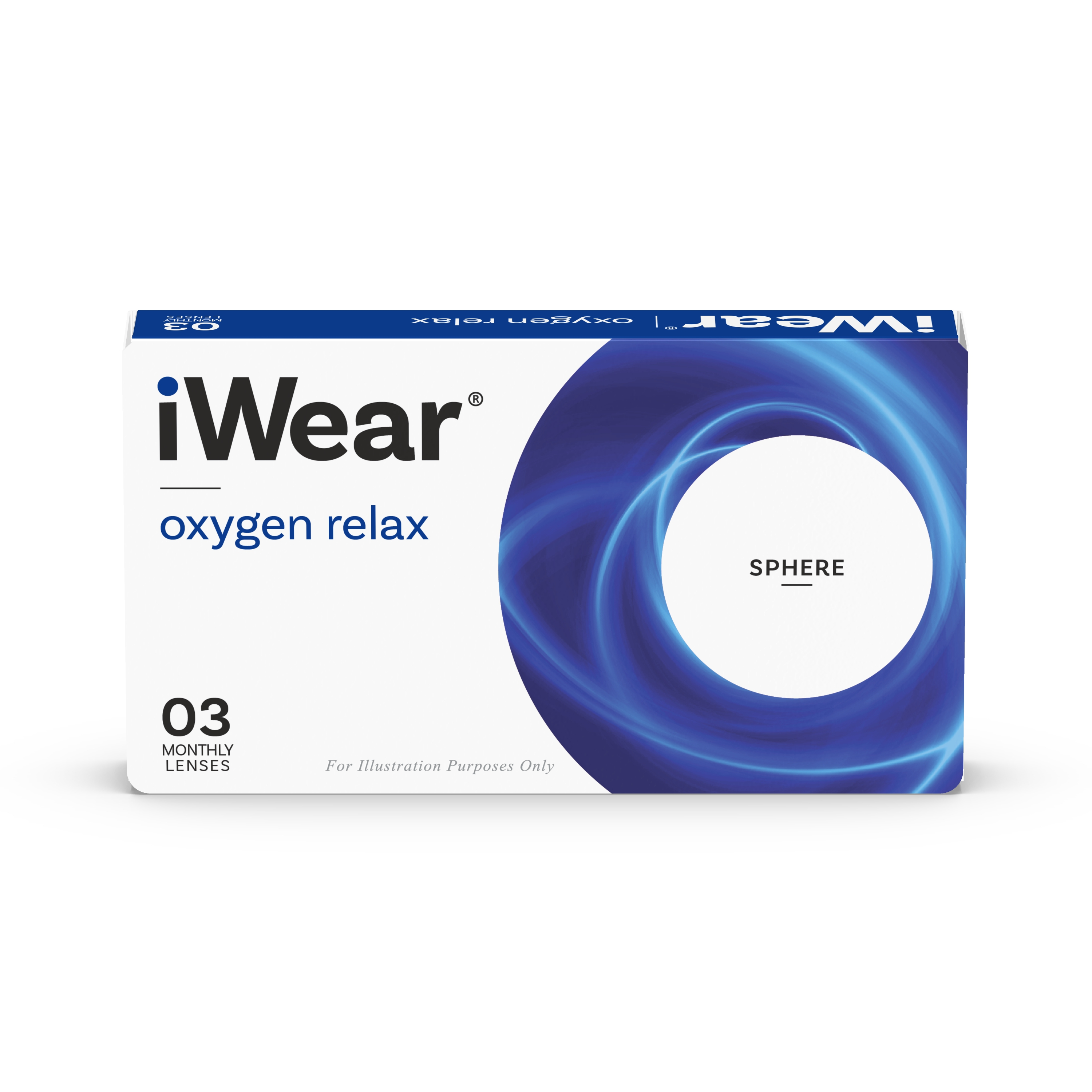 Front IWEAR iWear Oxygen Relax (6) Mensuelle 6 Lentilles par boîte