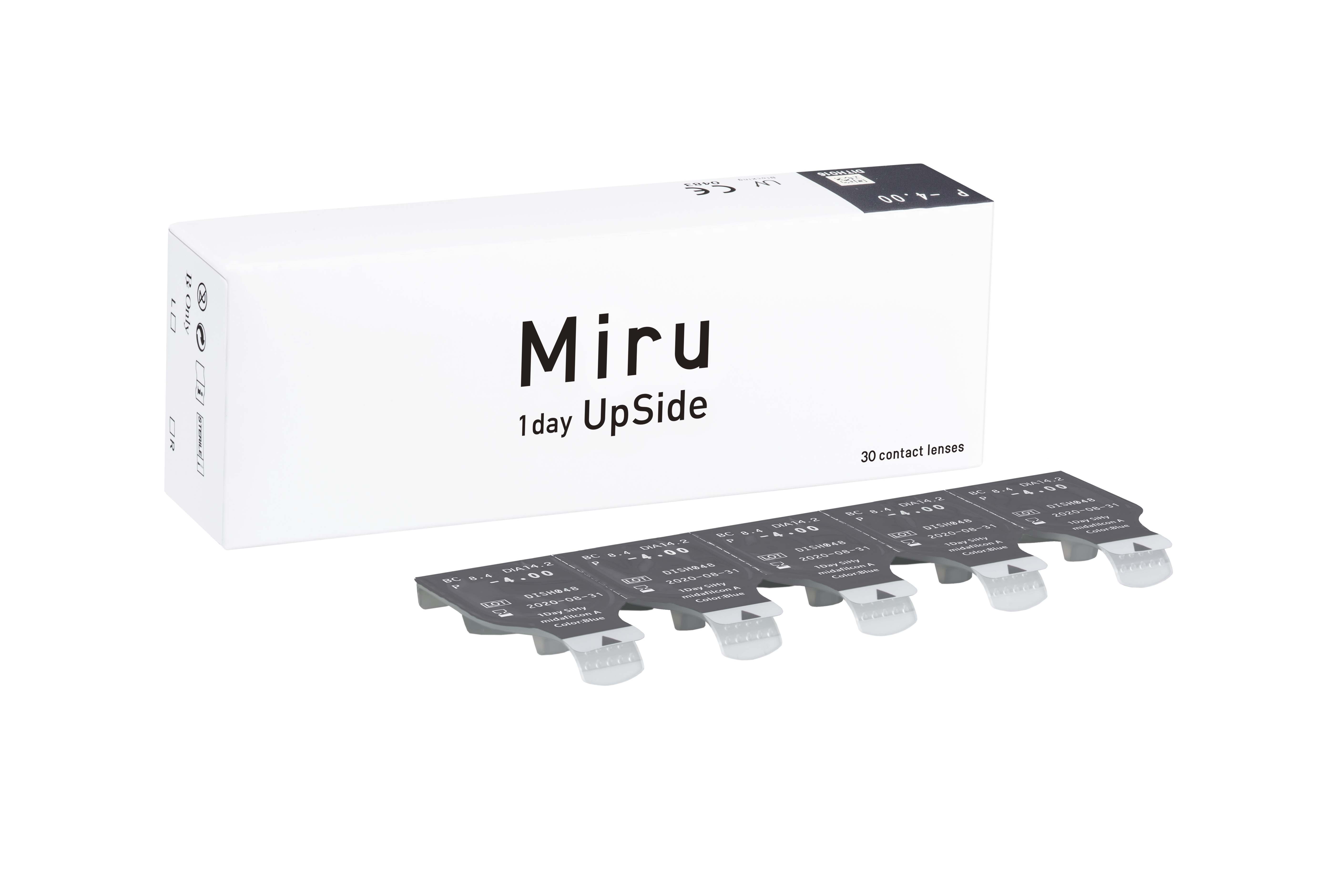 Front Miru Miru 1day UpSide - 30 lentilles Journalière 30 Lentilles par boîte