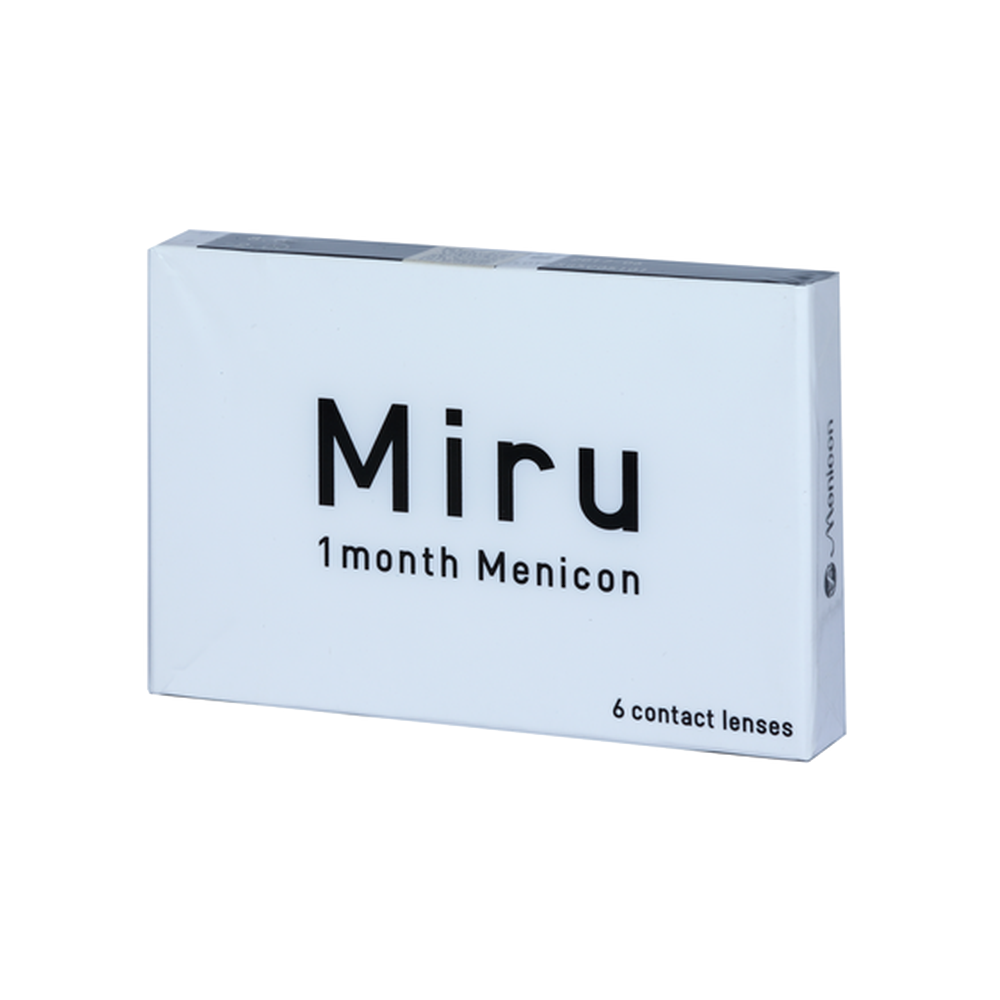 Front Miru Miru 1month Menicon - Boite de 6 lentilles Mensuelle 6 Lentilles par boîte