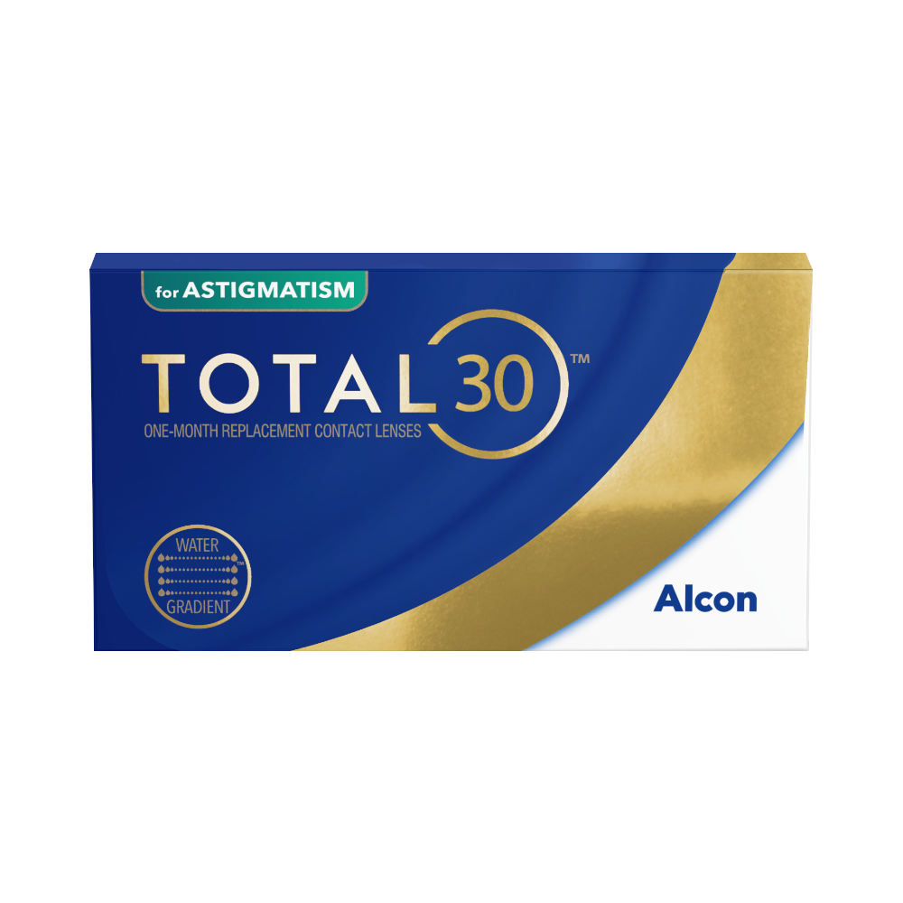 Front ALCON TOTAL 30 FOR ASTIGMATISM 6L Mensuelle 6 Lentilles par boîte