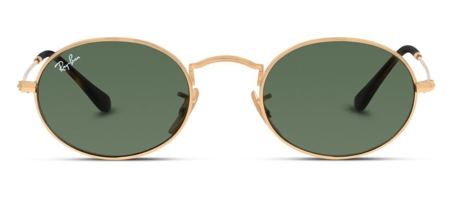Ray-Ban Unisex Sunglasses | Oval | RB 3547N - Gold/Green | Vision Express