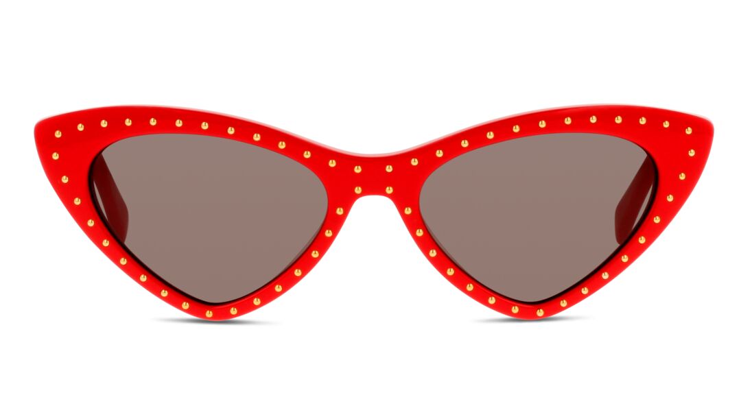 red moschino glasses