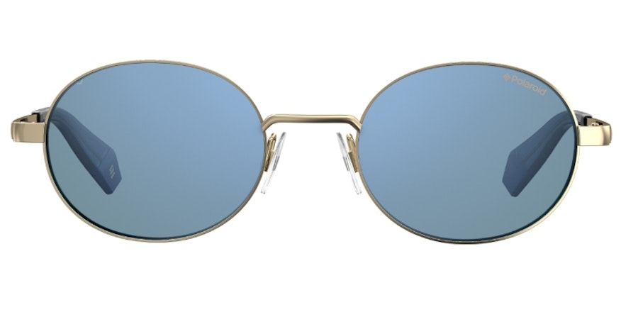 Polaroid Oval Pop PLD 6066/S Unisex Sunglasses Blue/Gold