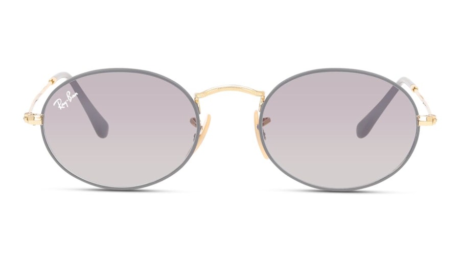 Ray-Ban Oval RB 3547 Unisex Sunglasses Grey/Gold