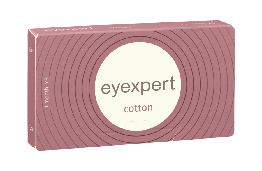 Angle_Left01 Eyexpert Eyexpert Cotton Monthly 3 lenses per box, per eye