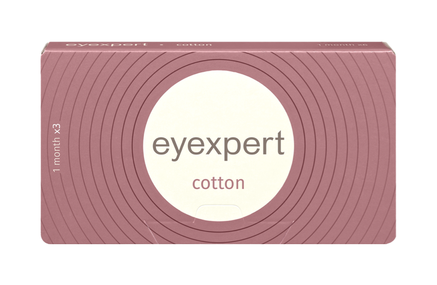Front Eyexpert Eyexpert Cotton Monthly 3 lenses per box, per eye