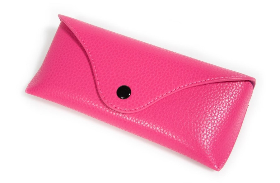 Glasses Case Classic Vegan Leather Envelope Case -  Pink Pink