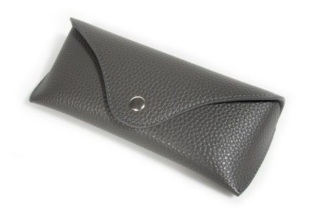 Classic Vegan Leather Envelope Case -  Charcoal Charcoal