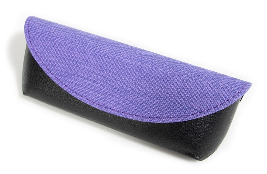 Glasses Case Textile and Vegan Leather Envelope Case -  Purple Purple