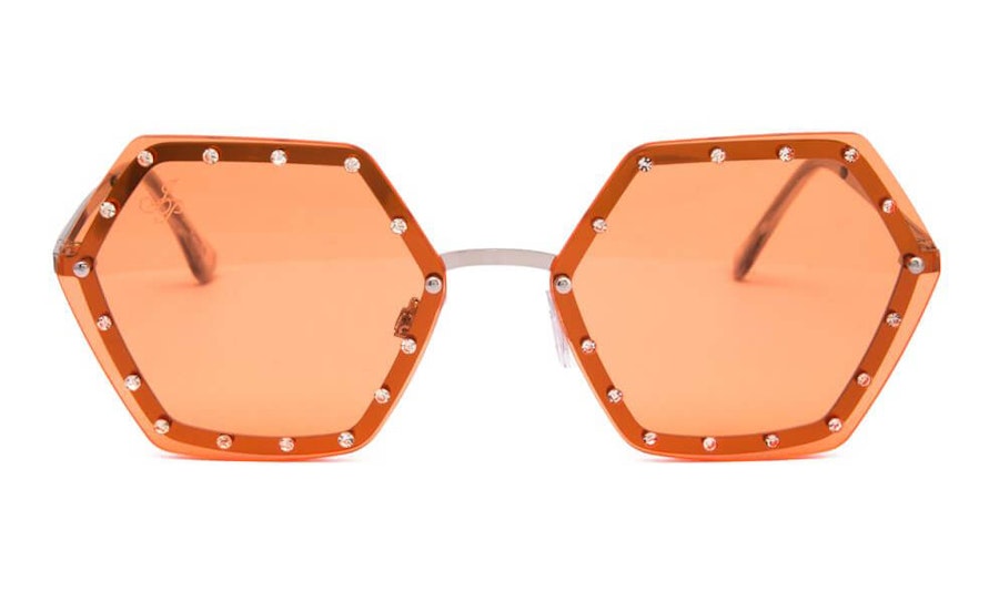 Jeepers Peepers JP 18554 Women's Sunglasses Orange / Silver