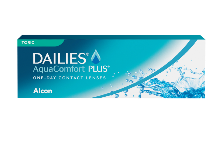 Front AquaComfort Plus Dailies AquaComfort Plus (1 day toric for astigmatism) Daily 30 lenses per box, per eye