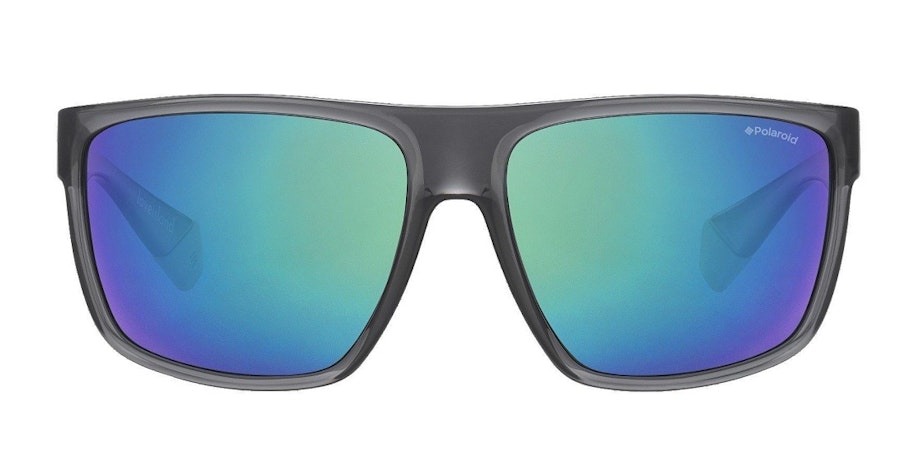 Polaroid Flat-Top Squared PLD 6076/S (KB7) Sunglasses Green / Grey