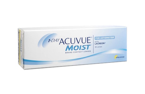 Acuvue Acuvue Moist with LACREON (1 day toric for astigmatism) Daily 30 lenses per box, per eye