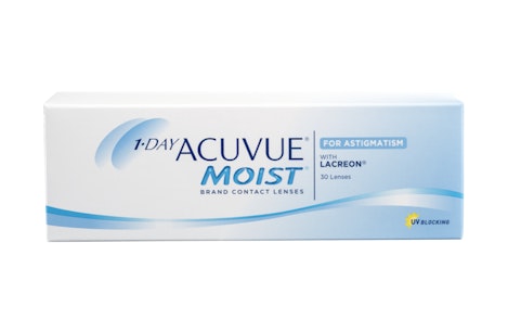 Acuvue Acuvue Moist with LACREON (1 day toric for astigmatism) Daily 30 lenses per box, per eye