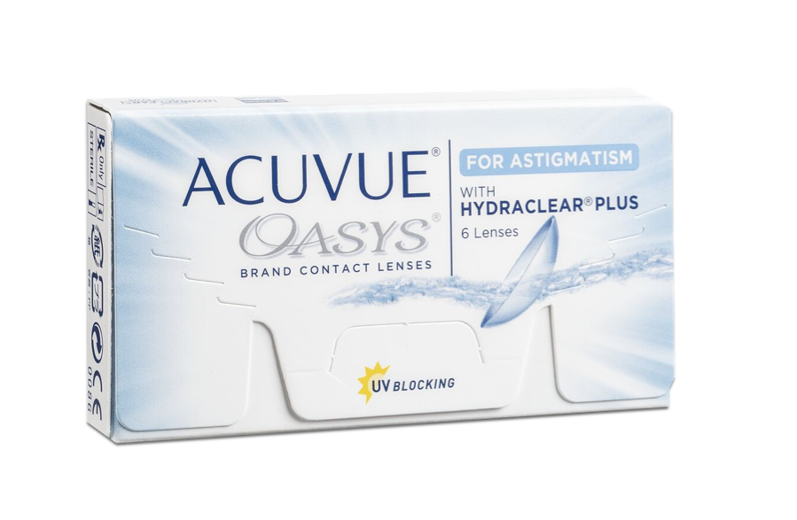 Angle_Left01 Acuvue Acuvue Oasys with Hydraclear Plus (Toric for astigmatism) Biweekly 6 lenses per box, per eye