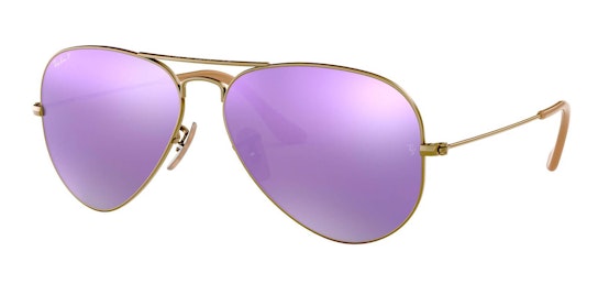 Aviator RB 3025 (167/1R) Sunglasses Violet / Bronze