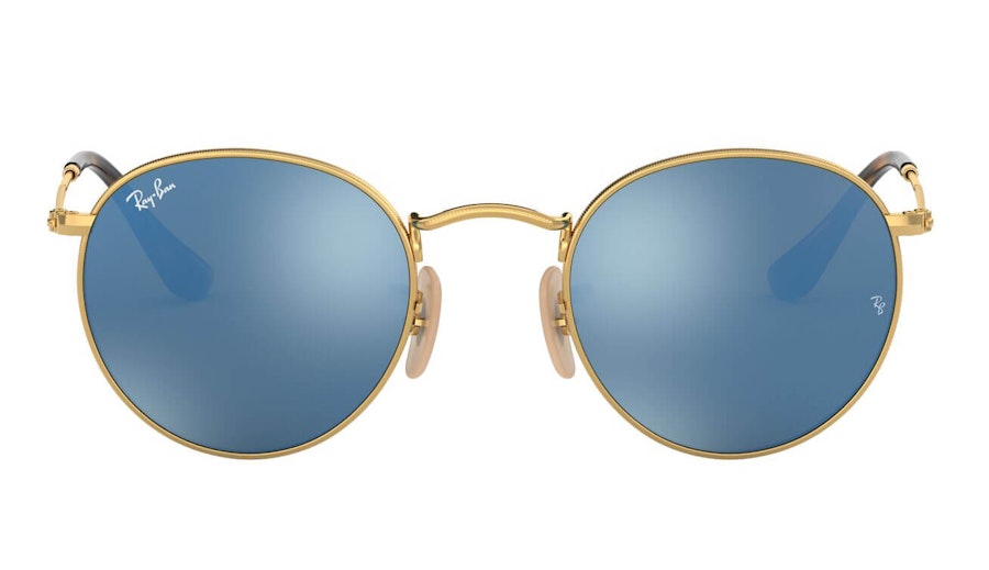Ray-Ban Round Metal RB 3447N Men's Sunglasses Havana/Gold