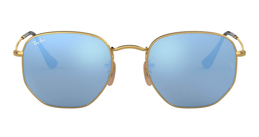 Ray-Ban Hexagonal RB 3548N Men's Sunglasses Blue/Gold