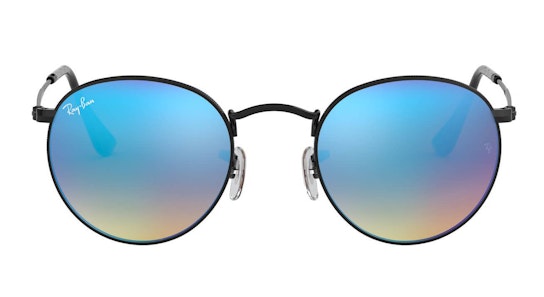 Round Metal RB 3447 (002/4O) Sunglasses Blue / Black