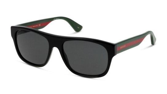 GG 0341S (001) Sunglasses Grey / Black