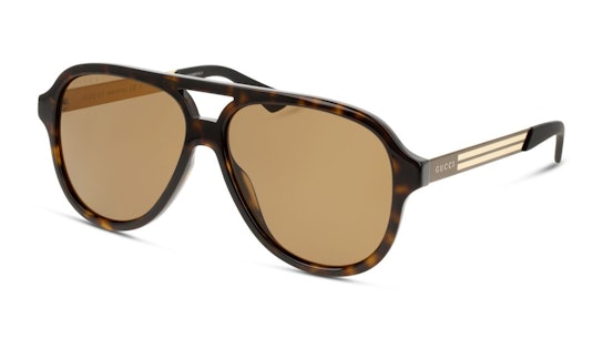 GG 0688S (002) Sunglasses Brown / Grey