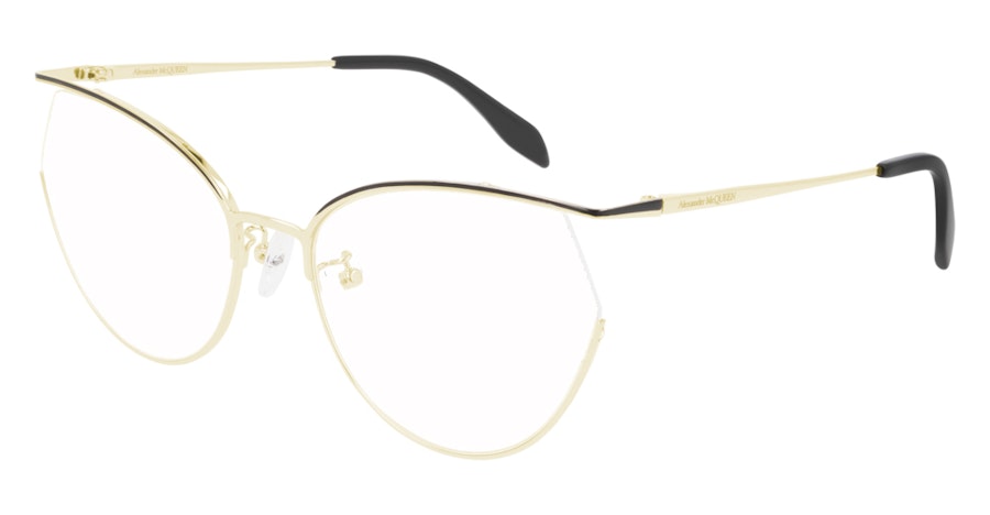 Alexander McQueen AM 0256O (Large) Women's Glasses Gold