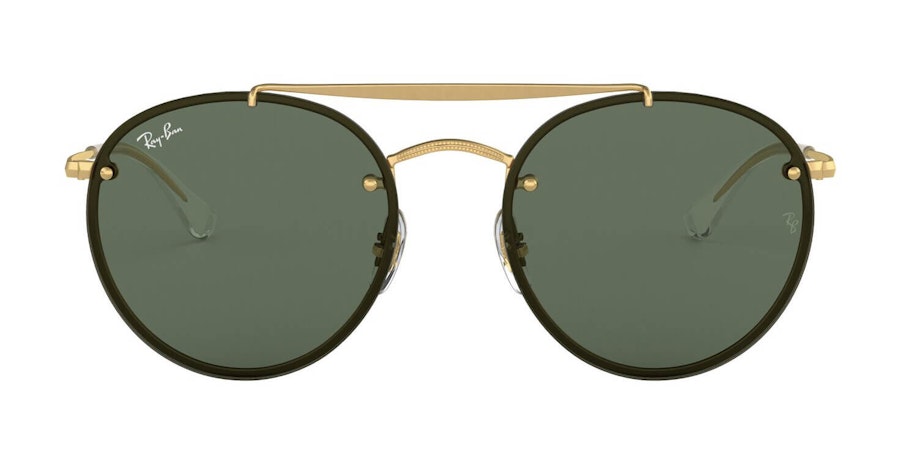 Ray-Ban Blaze Round Doublebridge RB 3614N Men's Sunglasses Green/Gold