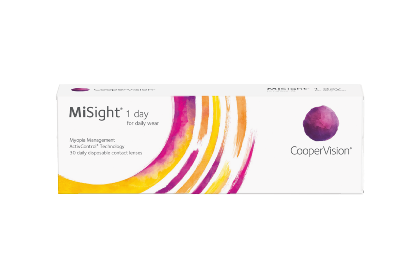 Front MiSight MiSight (1 day) Daily 30 lenses per box, per eye