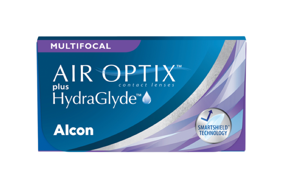 Front Air Optix Air Optix HydraGlyde (Multifocal) Monthly 3 lenses per box, per eye