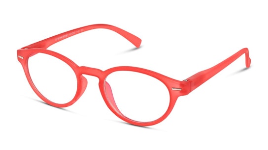 LT04 RR Youth Blue Light Filter Non-Prescription Glasses Transparent / Red