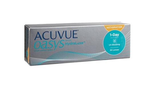 Acuvue Oasys with HydraLuxe (1 day toric for astigmatism) 