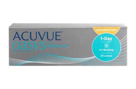 Acuvue Acuvue Oasys with HydraLuxe (1 day toric for astigmatism) Daily 30 lenses per box, per eye