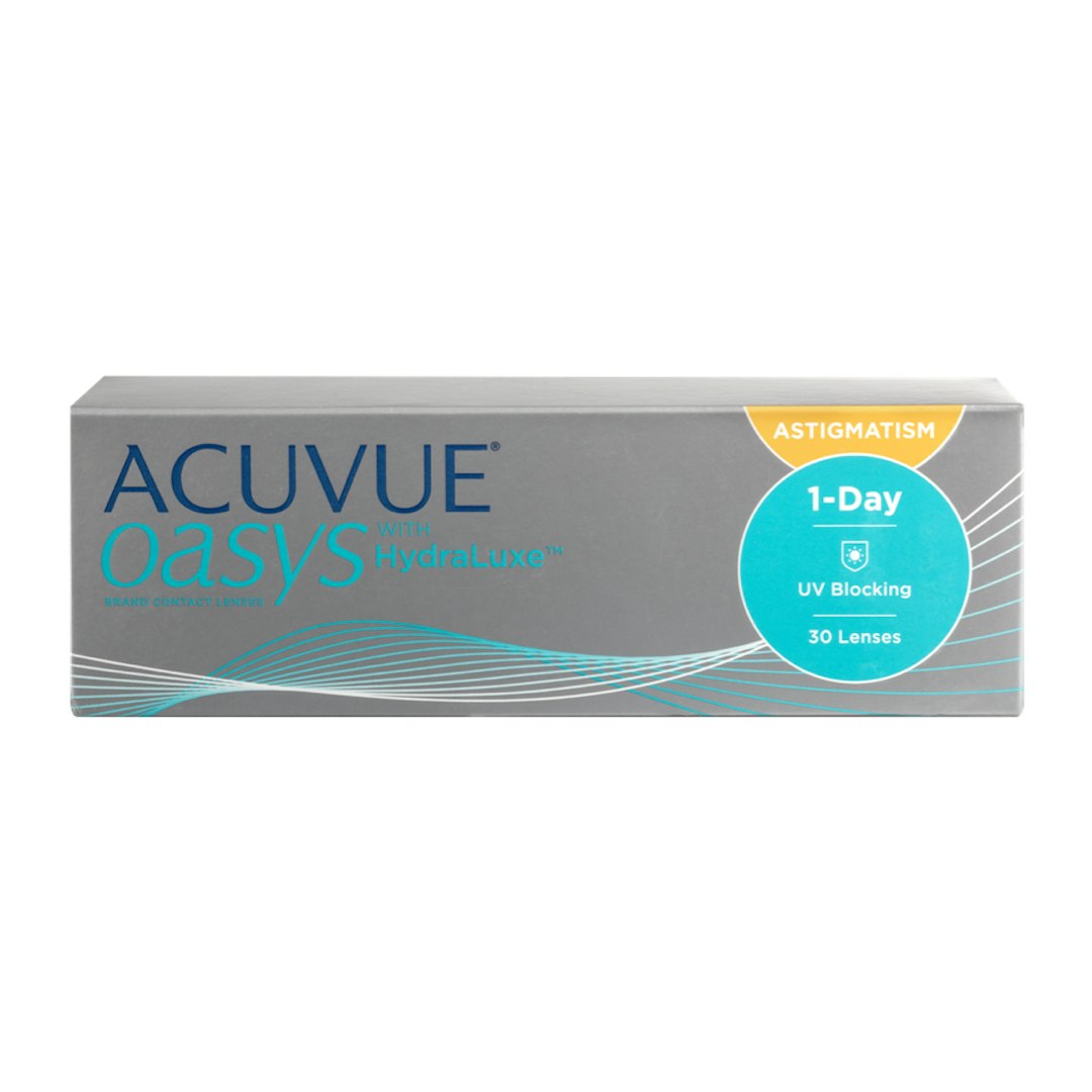 Acuvue Oasys with HydraLuxe (1 day toric for astigmatism)